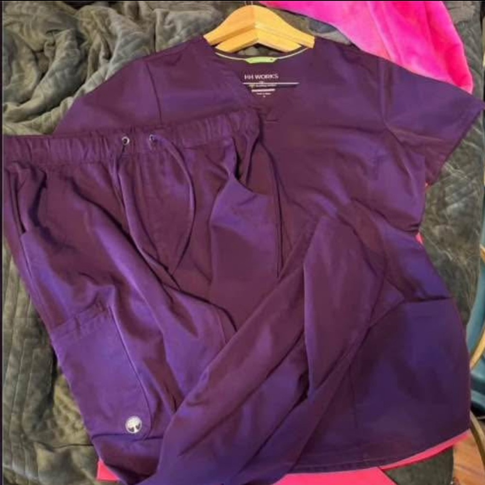 HH Works Purple Scrub Set